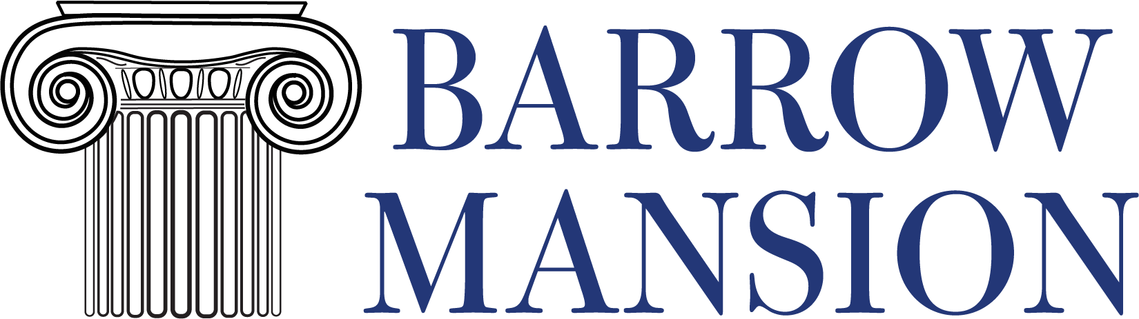 Barrow Mansion Logo, The Pillar with the words Barrow Mansion.